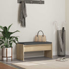 Halbank Sonoma Eiken 83x38x40 cm met kussen