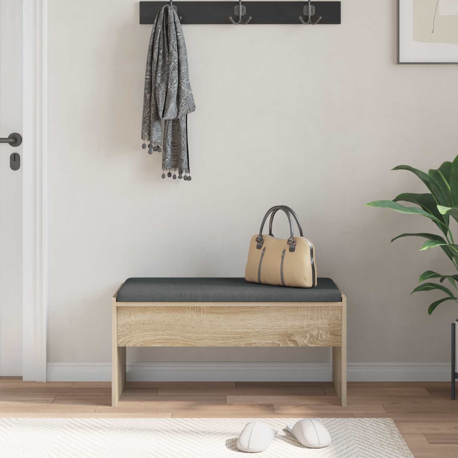 Halbank met kussen Sonoma Eiken 80 x 38 x 46 cm