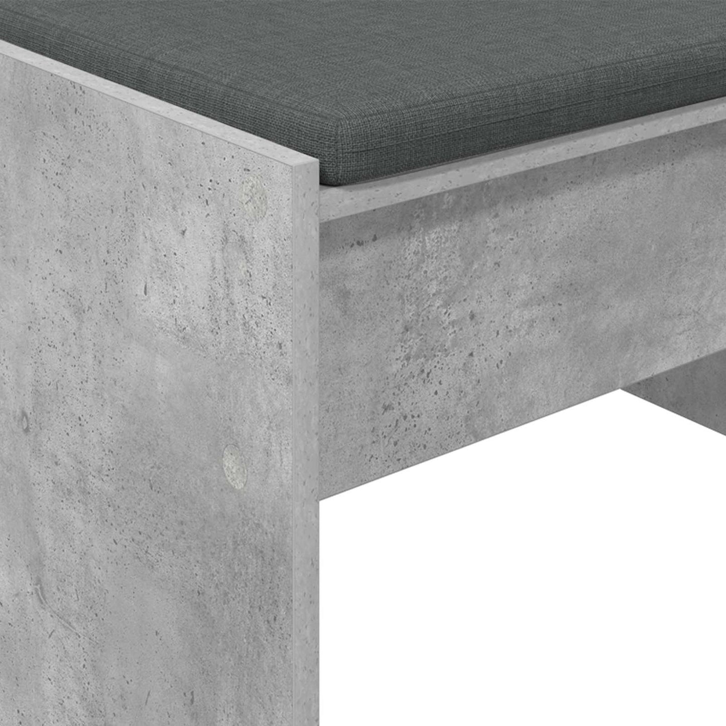 Halbank met kussen Beton Grijs 80 x 38 x 46 cm