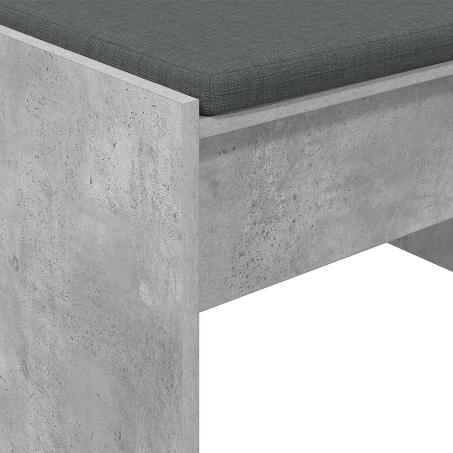 Halbank met kussen Beton Grijs 80 x 38 x 46 cm