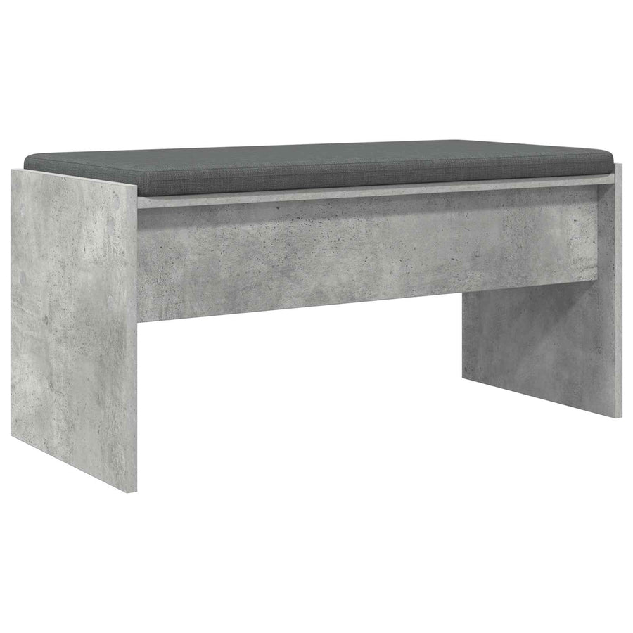 Halbank met kussen Beton Grijs 80 x 38 x 46 cm