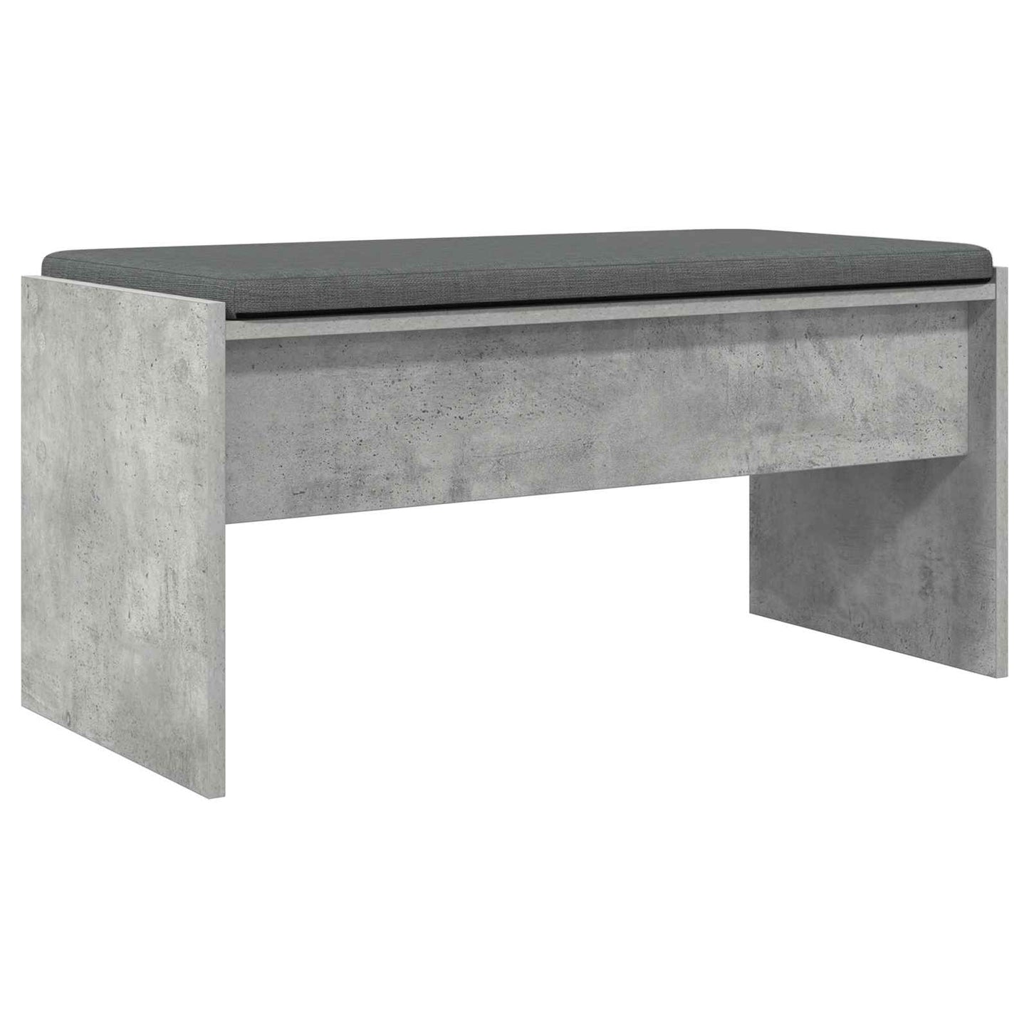 Halbank met kussen Beton Grijs 80 x 38 x 46 cm