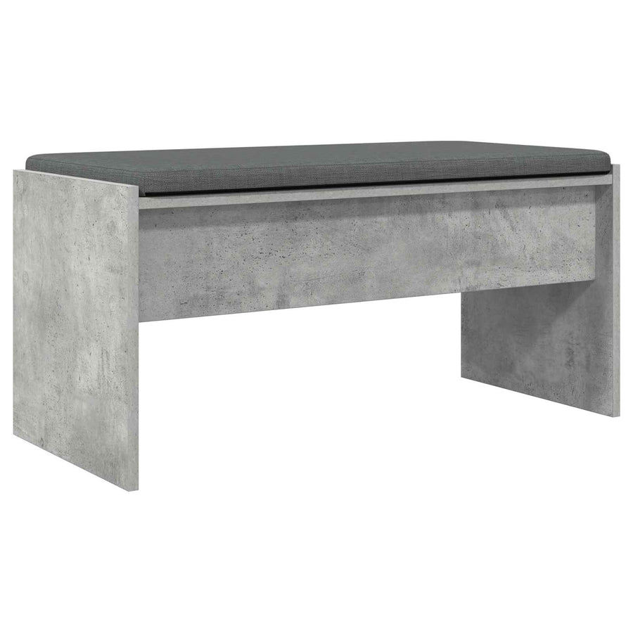 Halbank met kussen Beton Grijs 80 x 38 x 46 cm