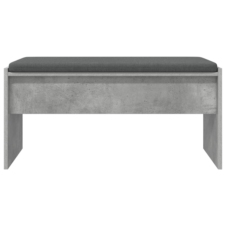 Halbank met kussen Beton Grijs 80 x 38 x 46 cm