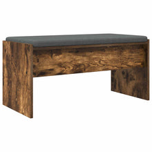 Halbank met kussen Gerookt eiken 80 x 38 x 46 cm