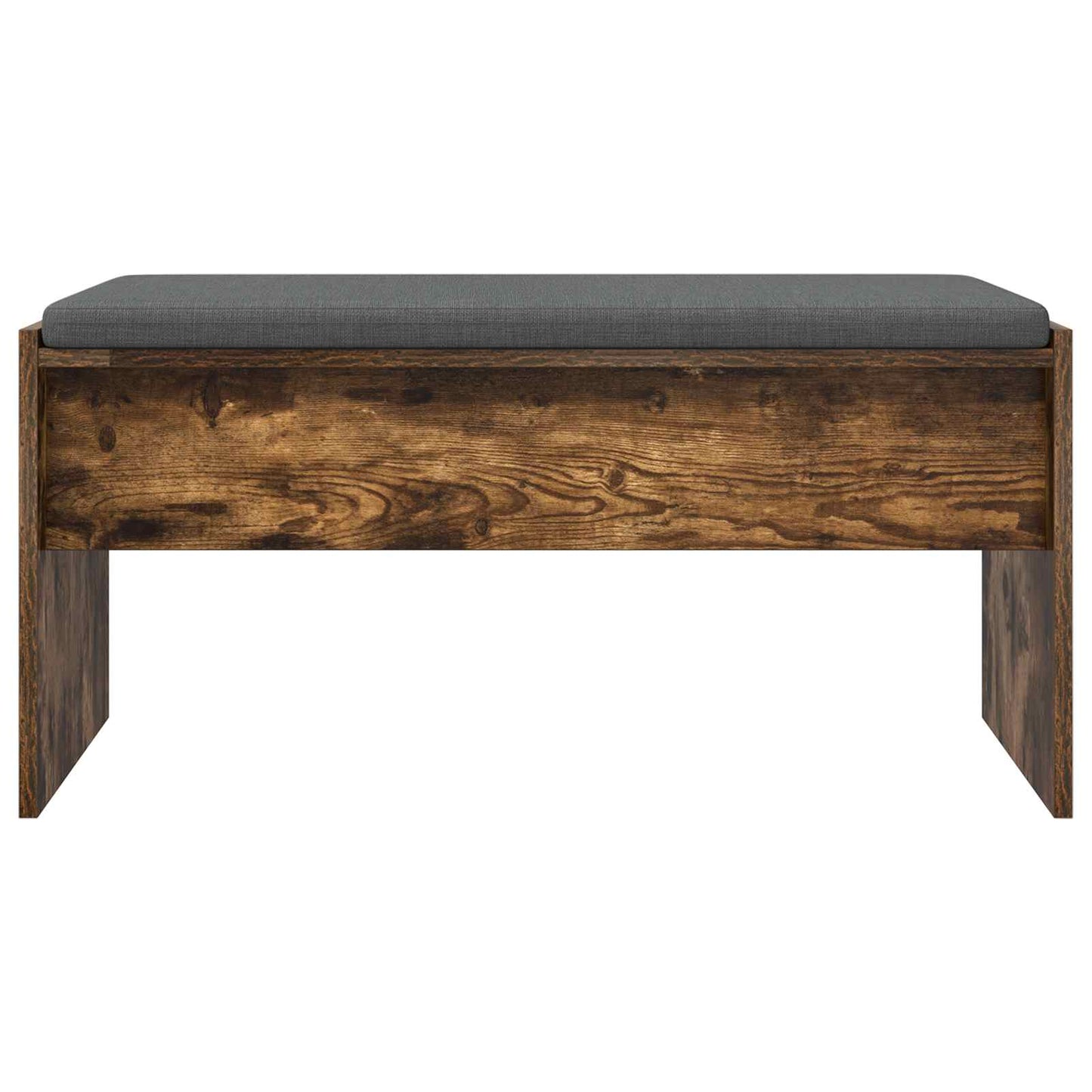 Halbank met kussen Gerookt eiken 80 x 38 x 46 cm