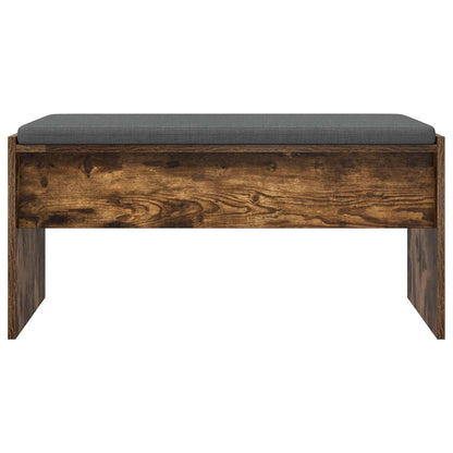 Halbank met kussen Gerookt eiken 80 x 38 x 46 cm