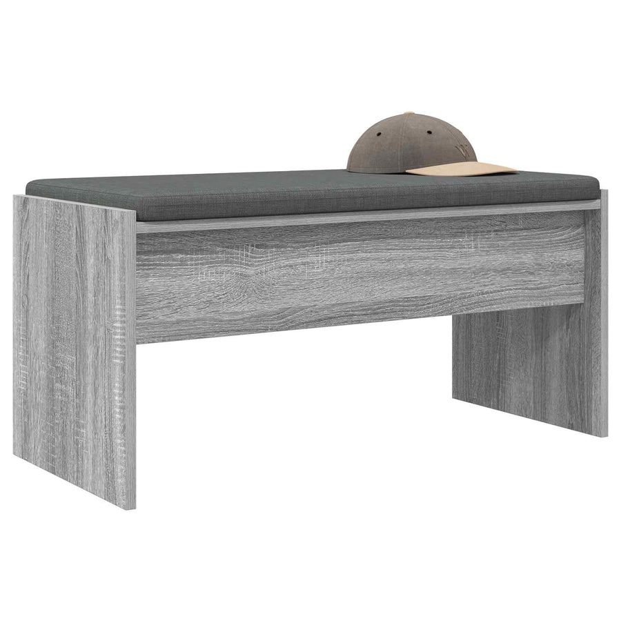 Halbank met kussen Grijs Sonoma 80 x 38 x 46 cm