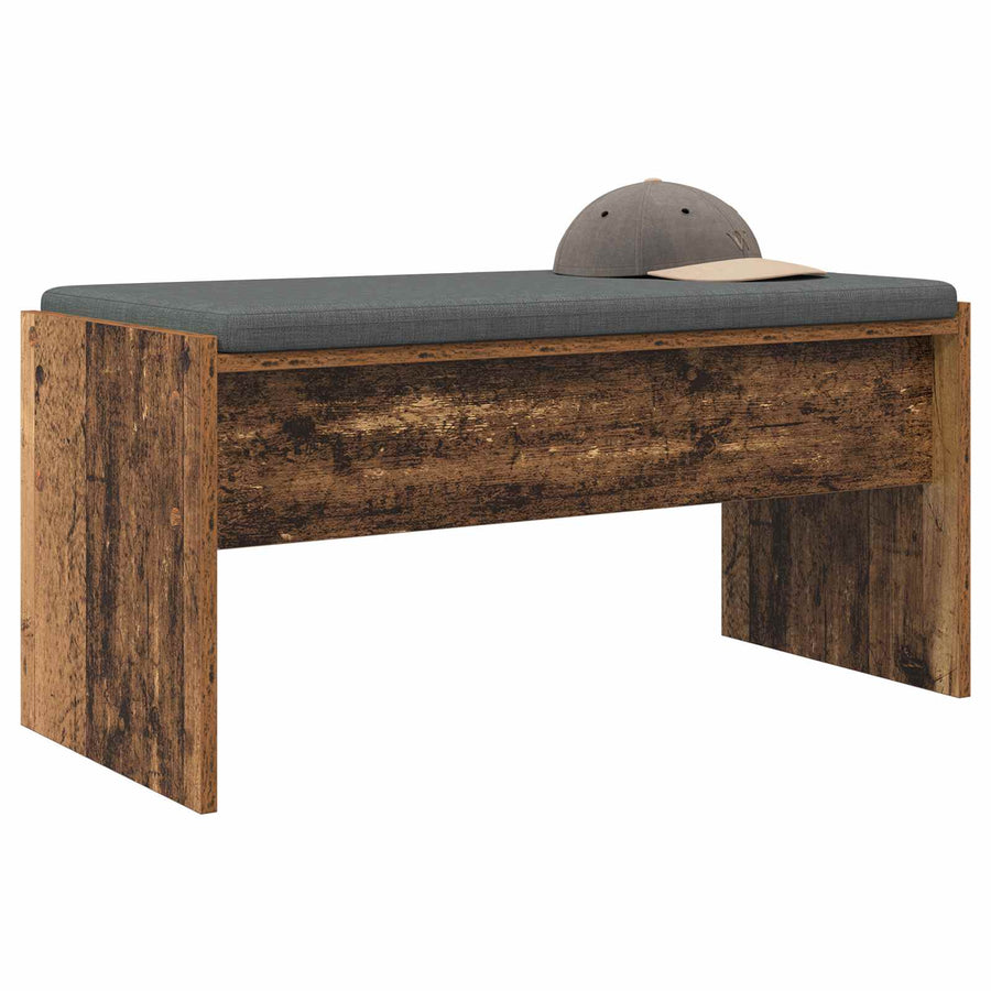 Halbank met kussen Oudhout 80 x 38 x 46 cm