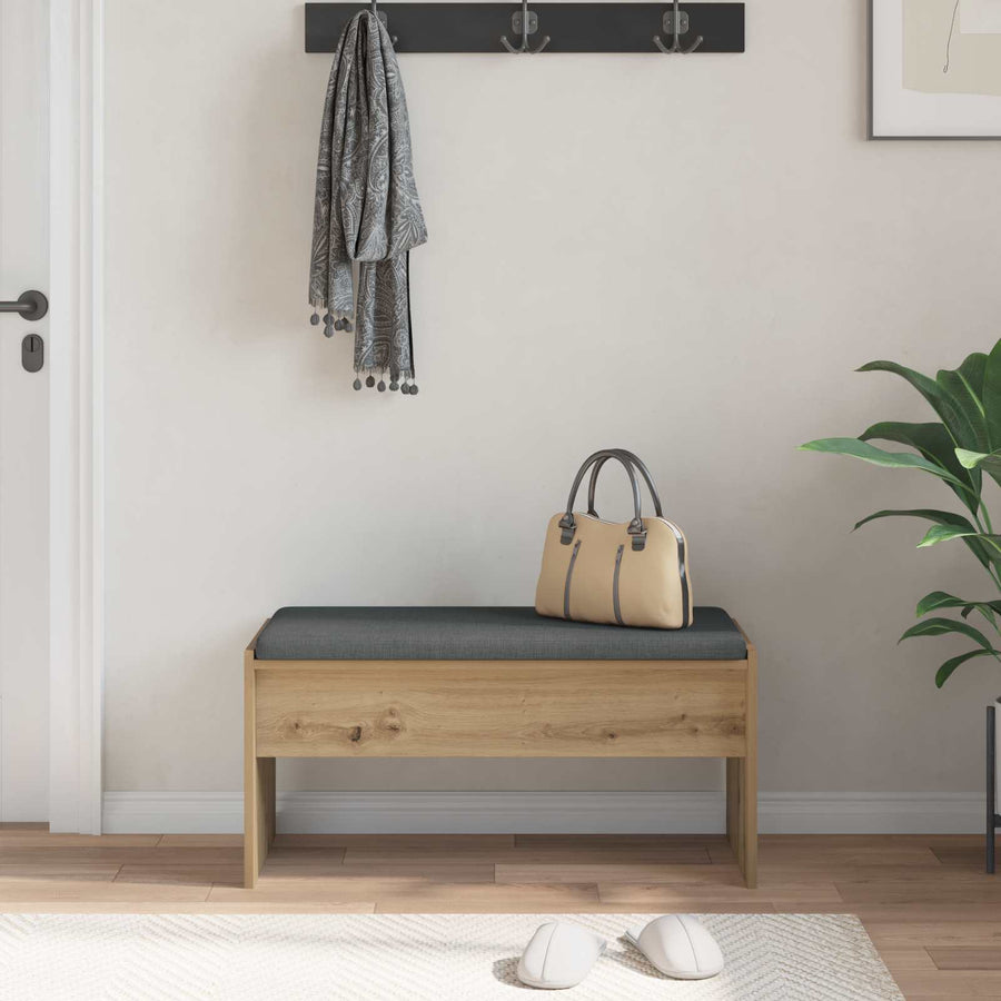 Halbank met kussen Artisan Eiken 80 x 38 x 46 cm