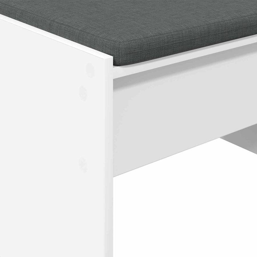 Halbank met kussen Wit 100 x 38 x 46 cm