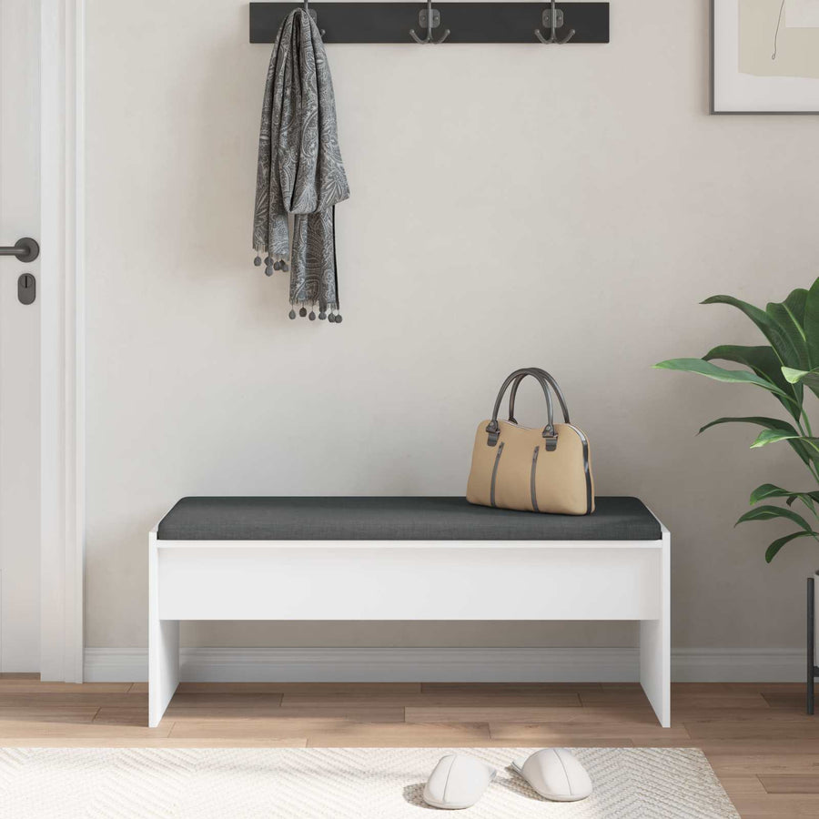 Halbank met kussen Wit 100 x 38 x 46 cm