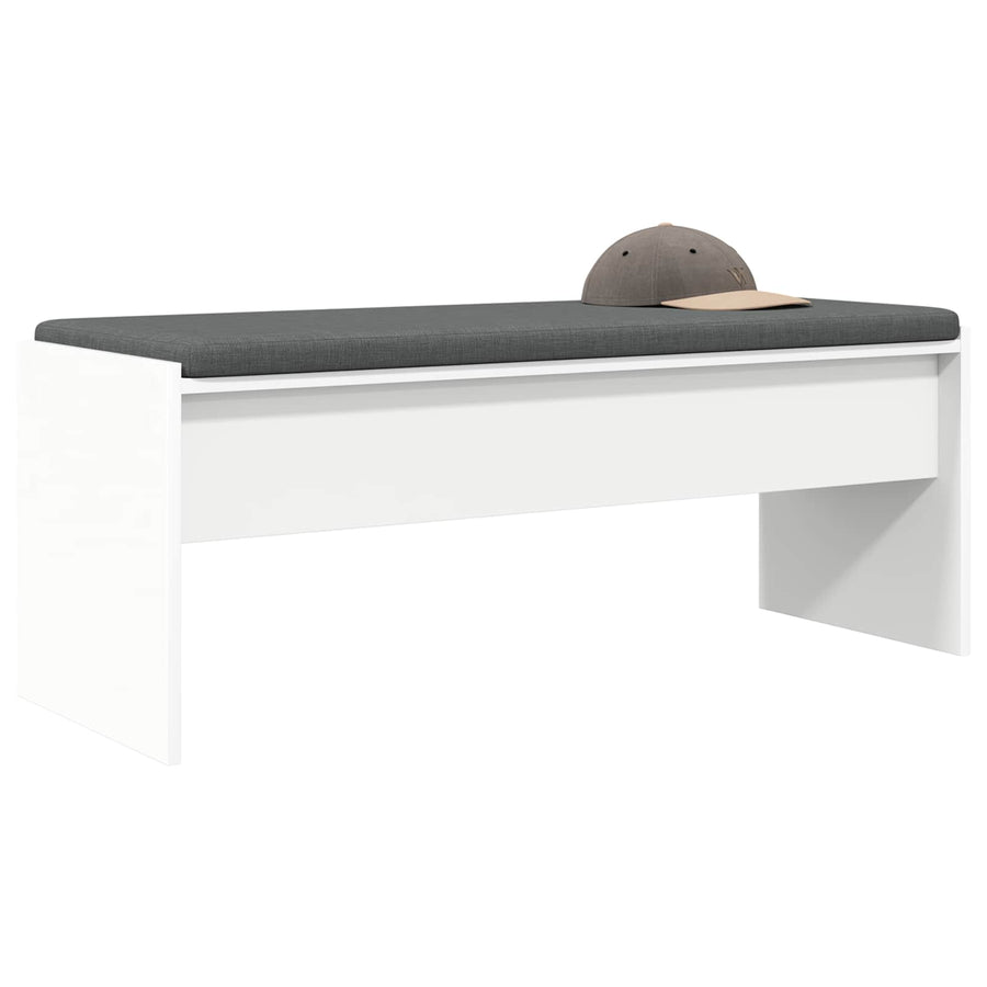 Halbank met kussen Wit 100 x 38 x 46 cm