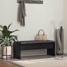 Halbank met kussen Zwart Eiken 100 x 38 x 46 cm