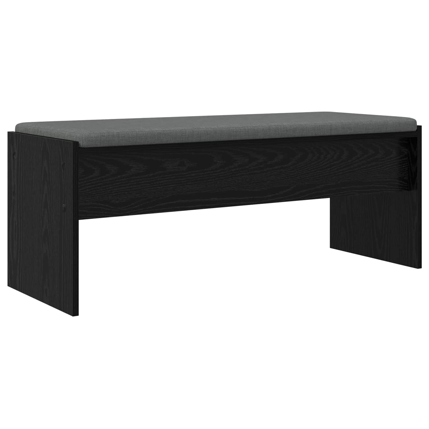 Halbank met kussen Zwart Eiken 100 x 38 x 46 cm