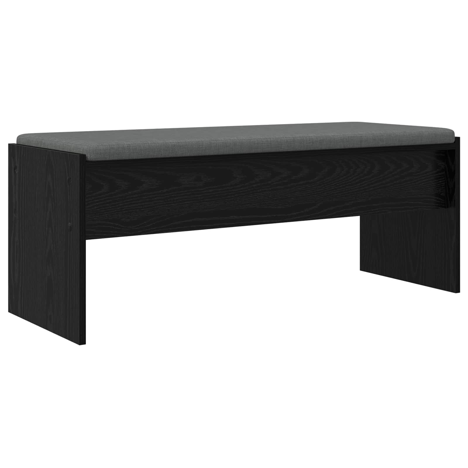 Halbank met kussen Zwart Eiken 100 x 38 x 46 cm