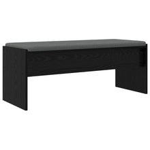 Halbank met kussen Zwart Eiken 100 x 38 x 46 cm