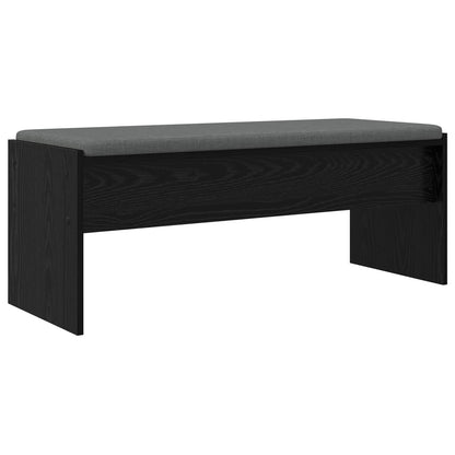 Halbank met kussen Zwart Eiken 100 x 38 x 46 cm