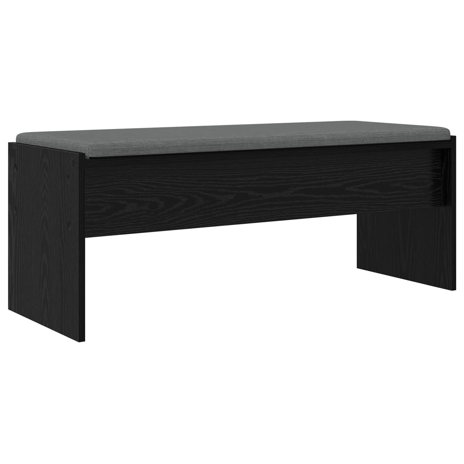 Halbank met kussen Zwart Eiken 100 x 38 x 46 cm
