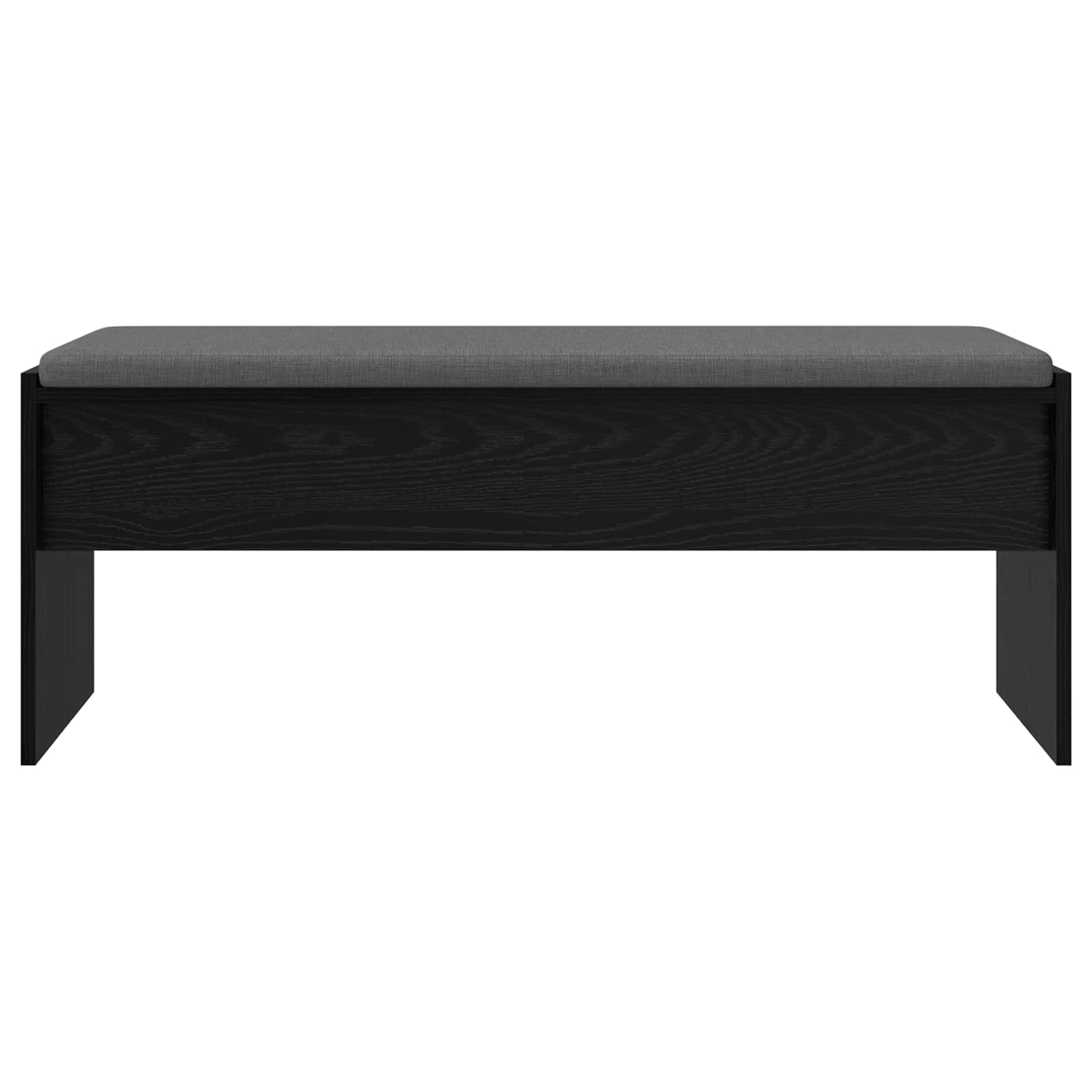 Halbank met kussen Zwart Eiken 100 x 38 x 46 cm