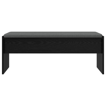 Halbank met kussen Zwart Eiken 100 x 38 x 46 cm