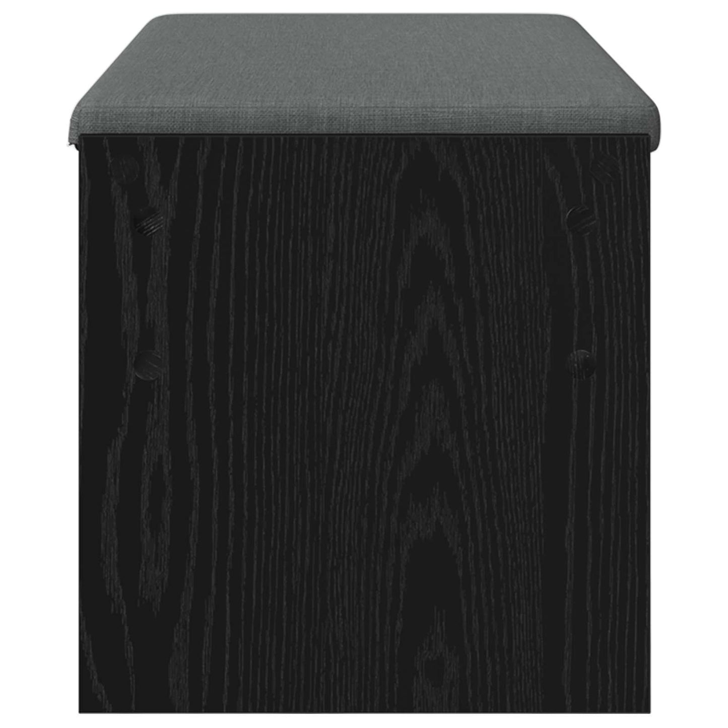 Halbank met kussen Zwart Eiken 100 x 38 x 46 cm
