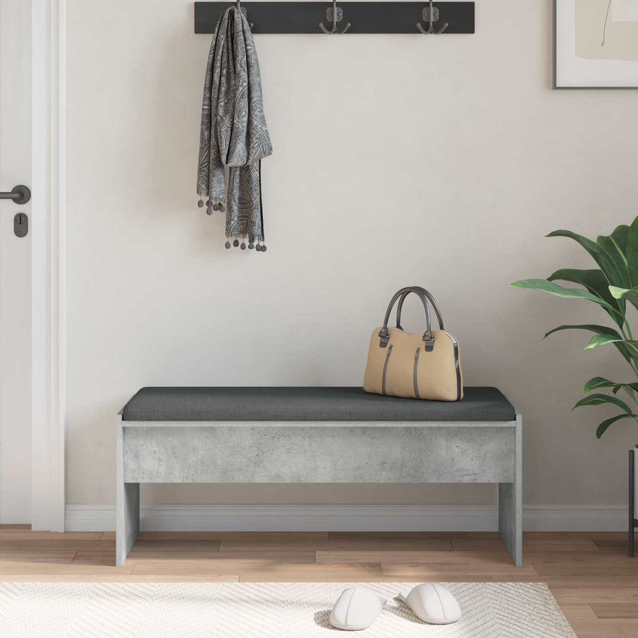 Halbank met kussen Beton Grijs 100 x 38 x 46 cm