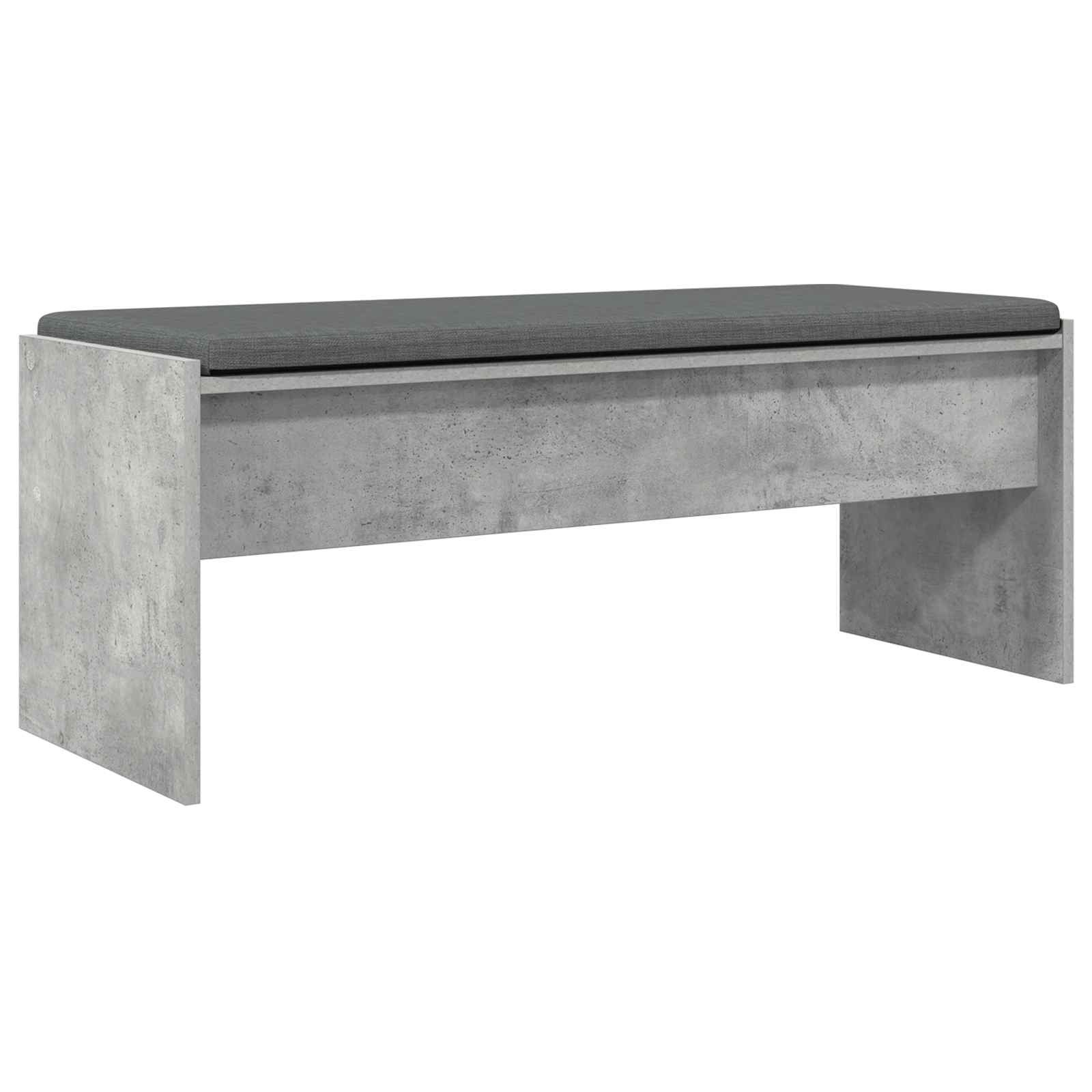 Halbank met kussen Beton Grijs 100 x 38 x 46 cm
