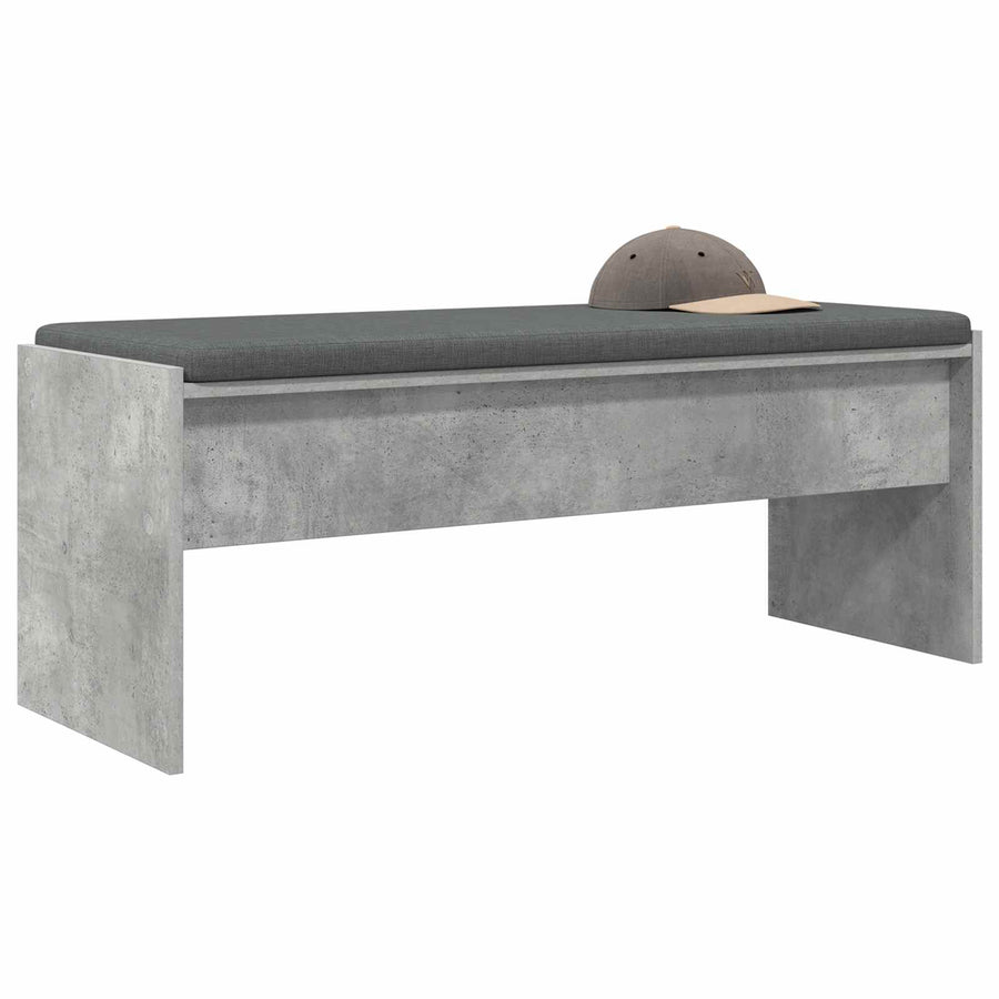 Halbank met kussen Beton Grijs 100 x 38 x 46 cm