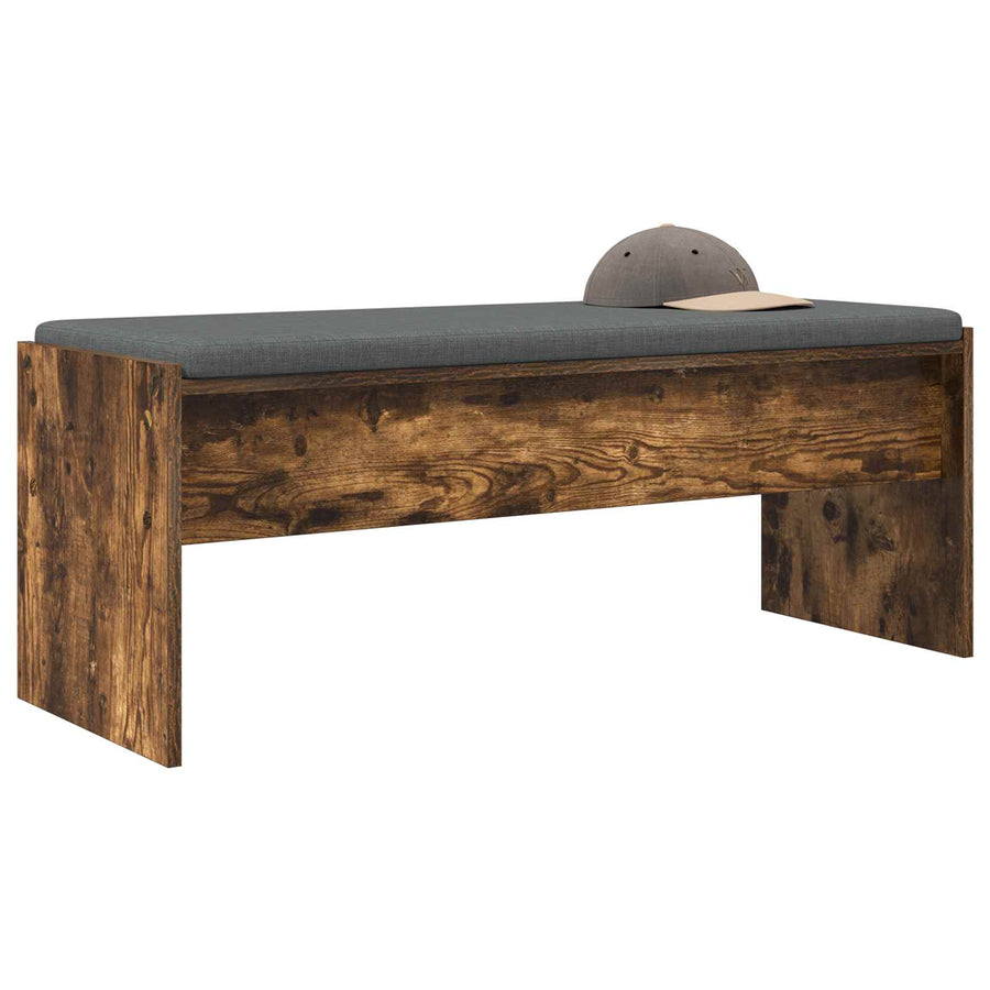Halbank met kussen Gerookt eiken 100 x 38 x 46 cm