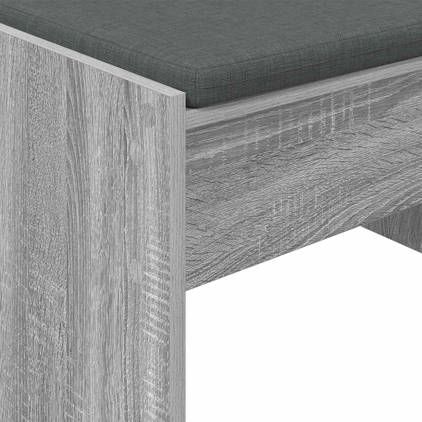 Halbank met kussen Grijs Sonoma 103 x 38 x 40 cm