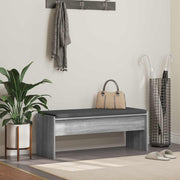 Halbank 103x38x40 cm grijs met kussen