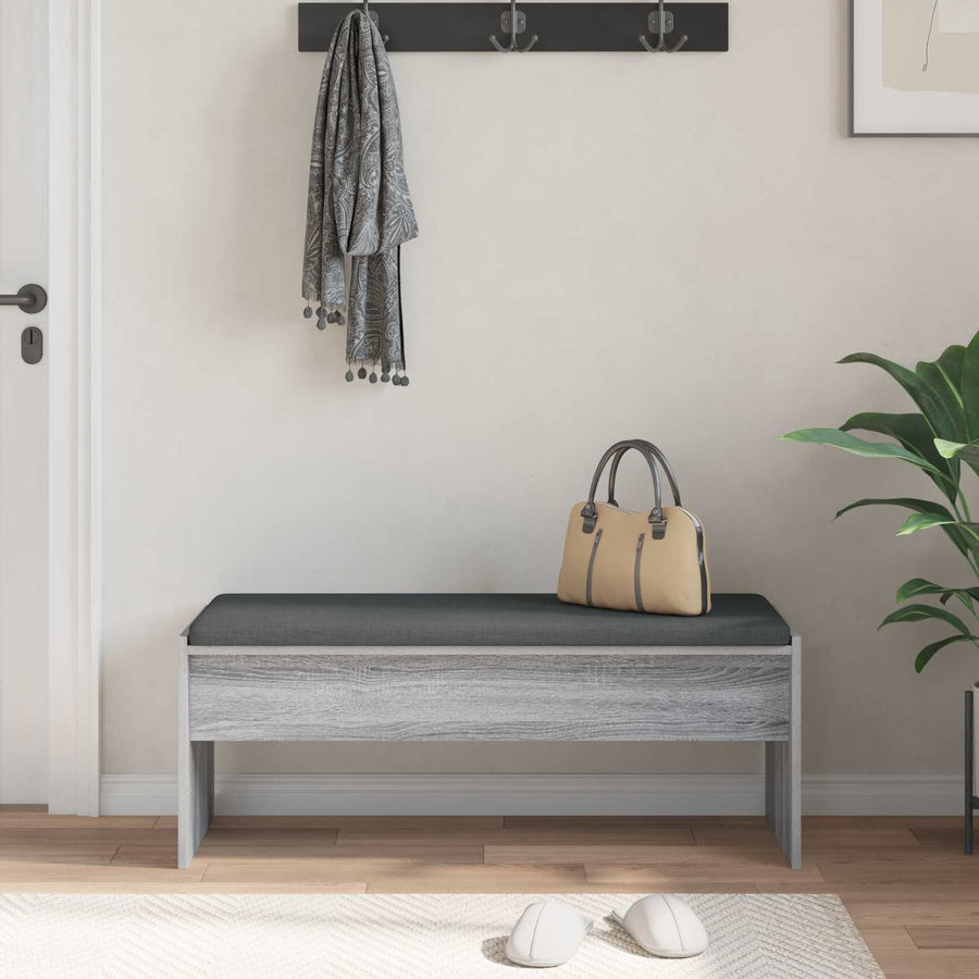 Halbank met kussen Grijs Sonoma 103 x 38 x 40 cm