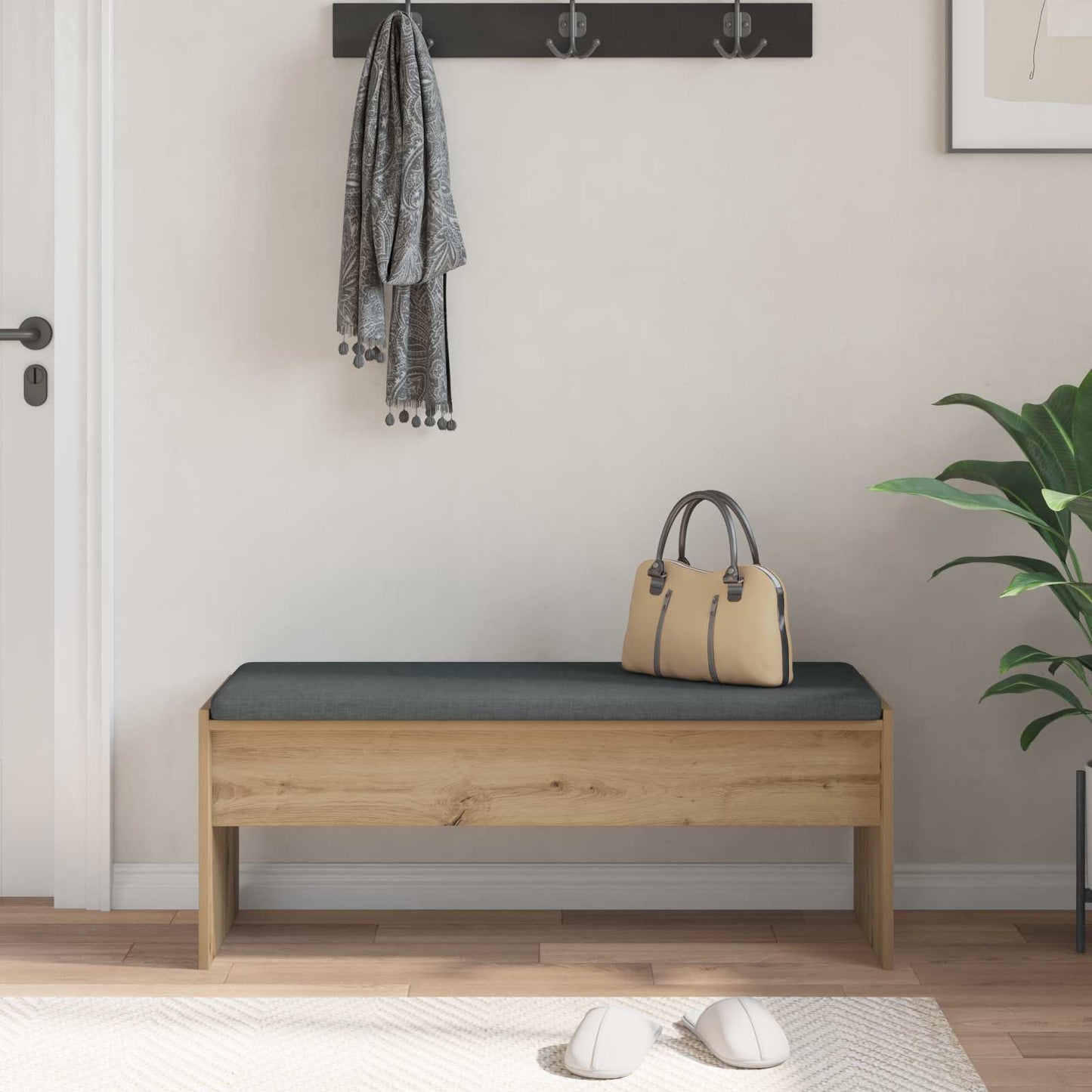 Halbank met kussen Artisan Eiken 100 x 38 x 46 cm