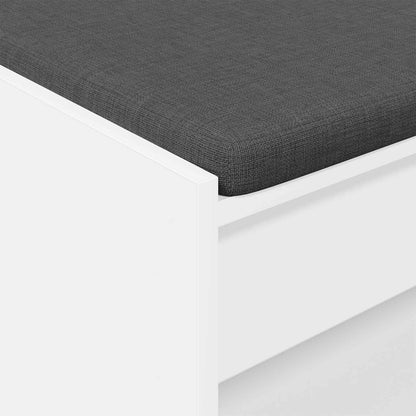 Halbank Wit 63 x 38 x 45 cm Geïndustrialiseerd hout en stof