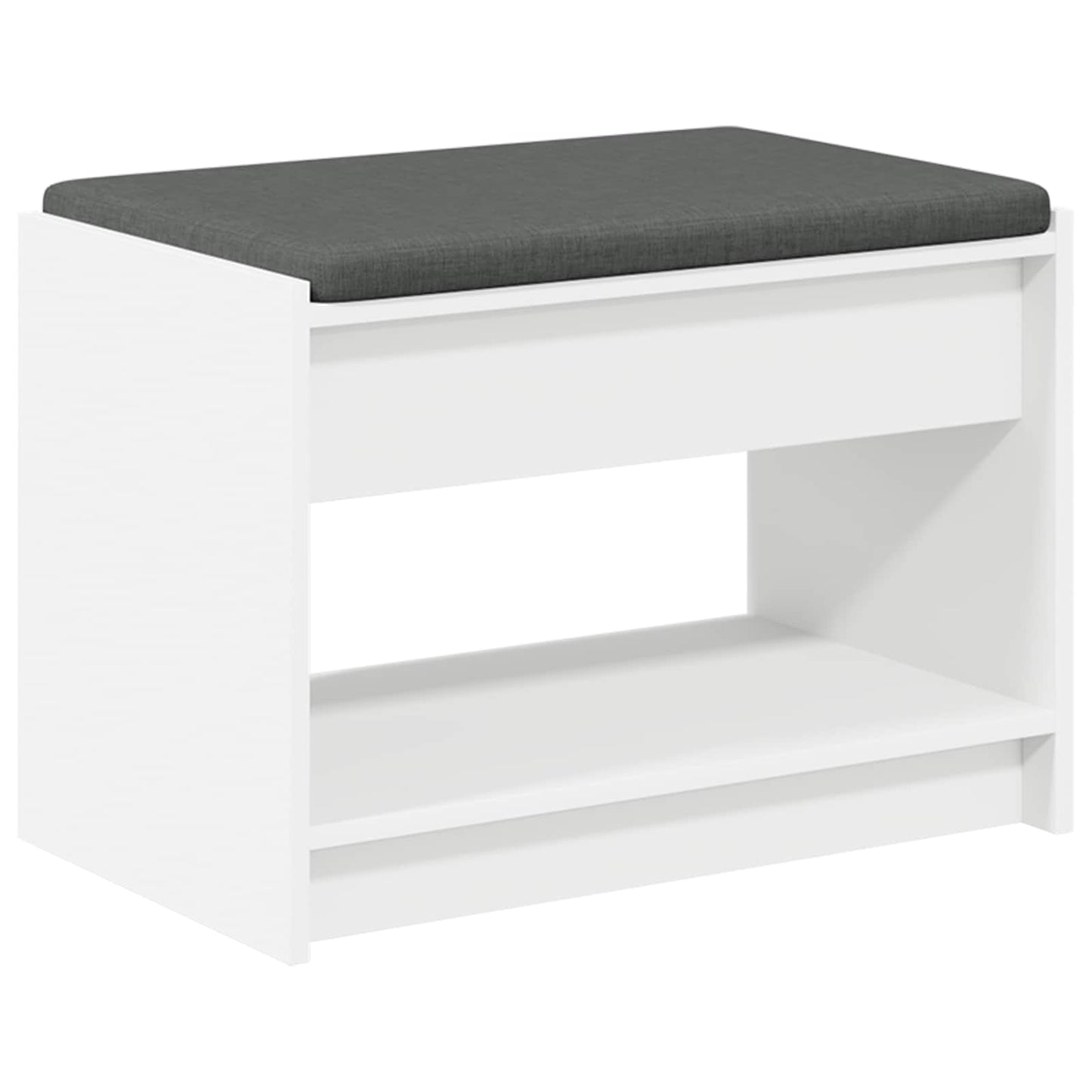 Halbank Wit 63 x 38 x 45 cm Geïndustrialiseerd hout en stof