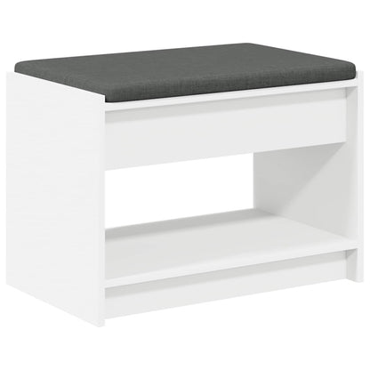 Halbank Wit 63 x 38 x 45 cm Geïndustrialiseerd hout en stof