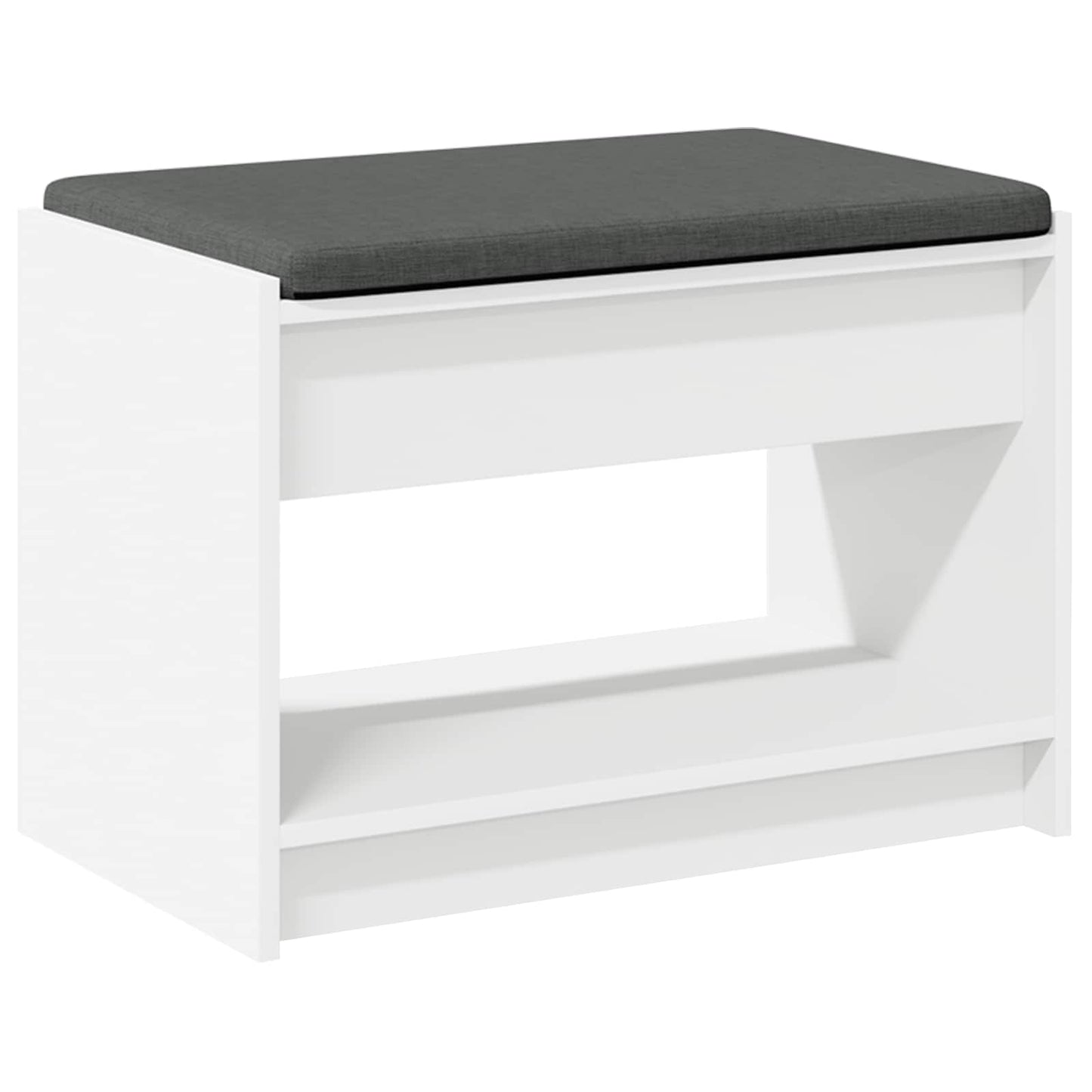 Halbank Wit 63 x 38 x 45 cm Geïndustrialiseerd hout en stof