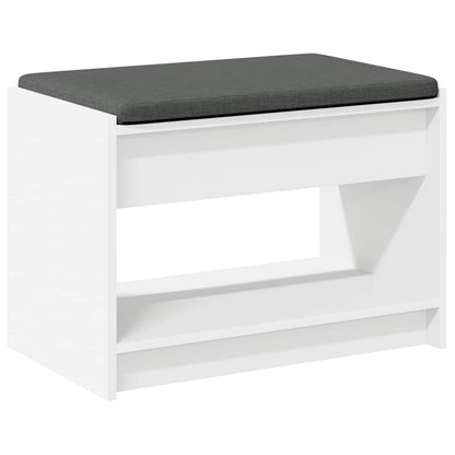 Halbank Wit 63 x 38 x 45 cm Geïndustrialiseerd hout en stof