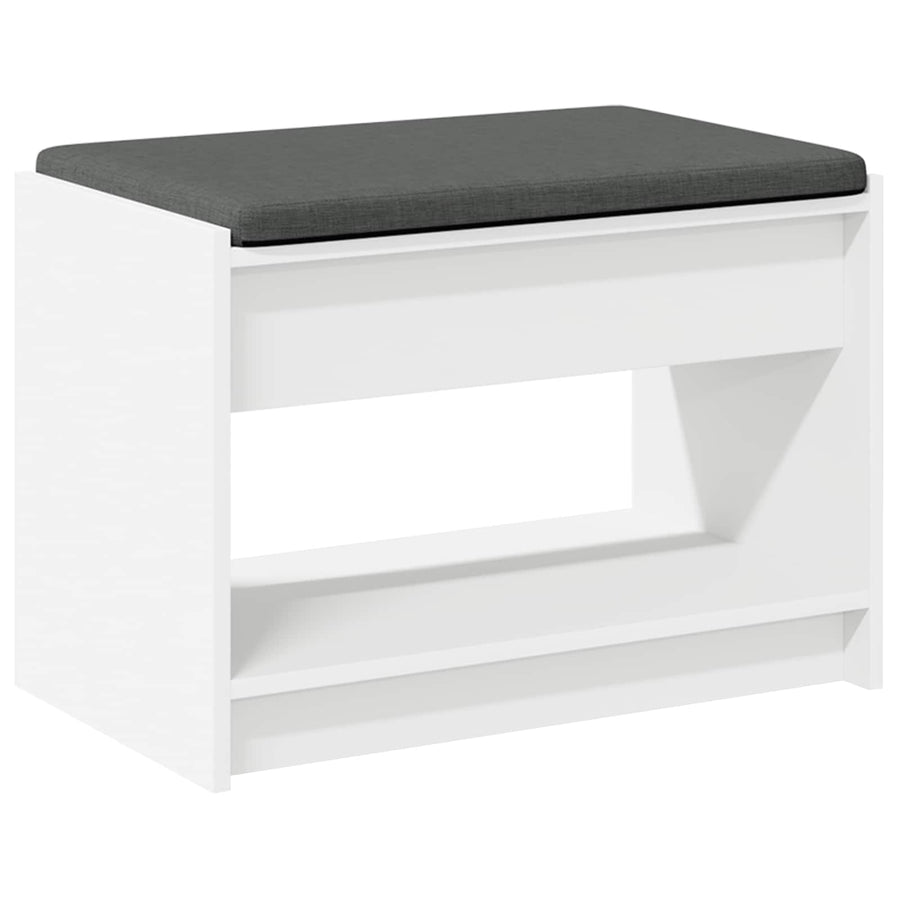 Halbank Wit 63 x 38 x 45 cm Geïndustrialiseerd hout en stof