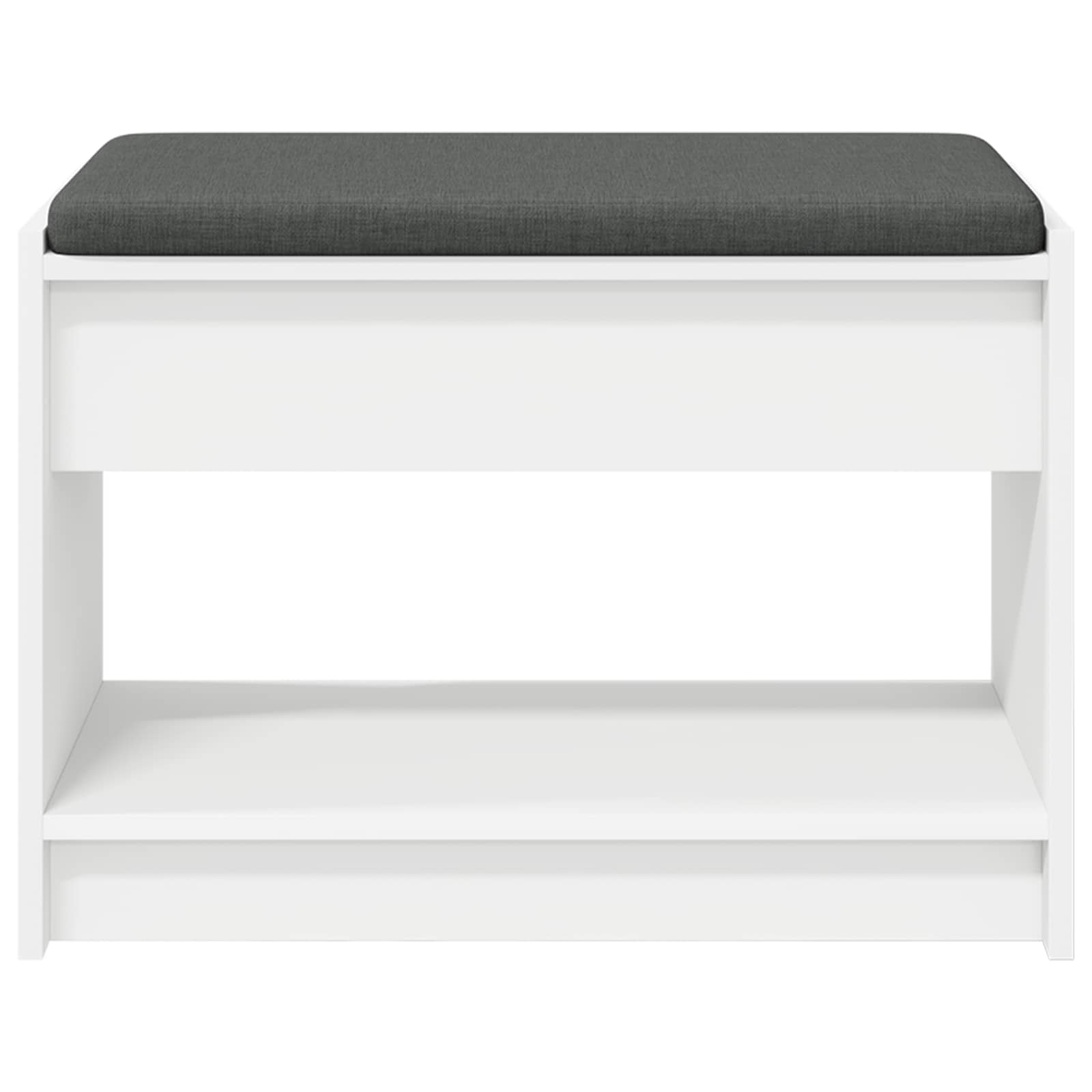 Halbank Wit 63 x 38 x 45 cm Geïndustrialiseerd hout en stof