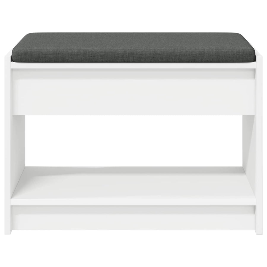 Halbank Wit 63 x 38 x 45 cm Geïndustrialiseerd hout en stof