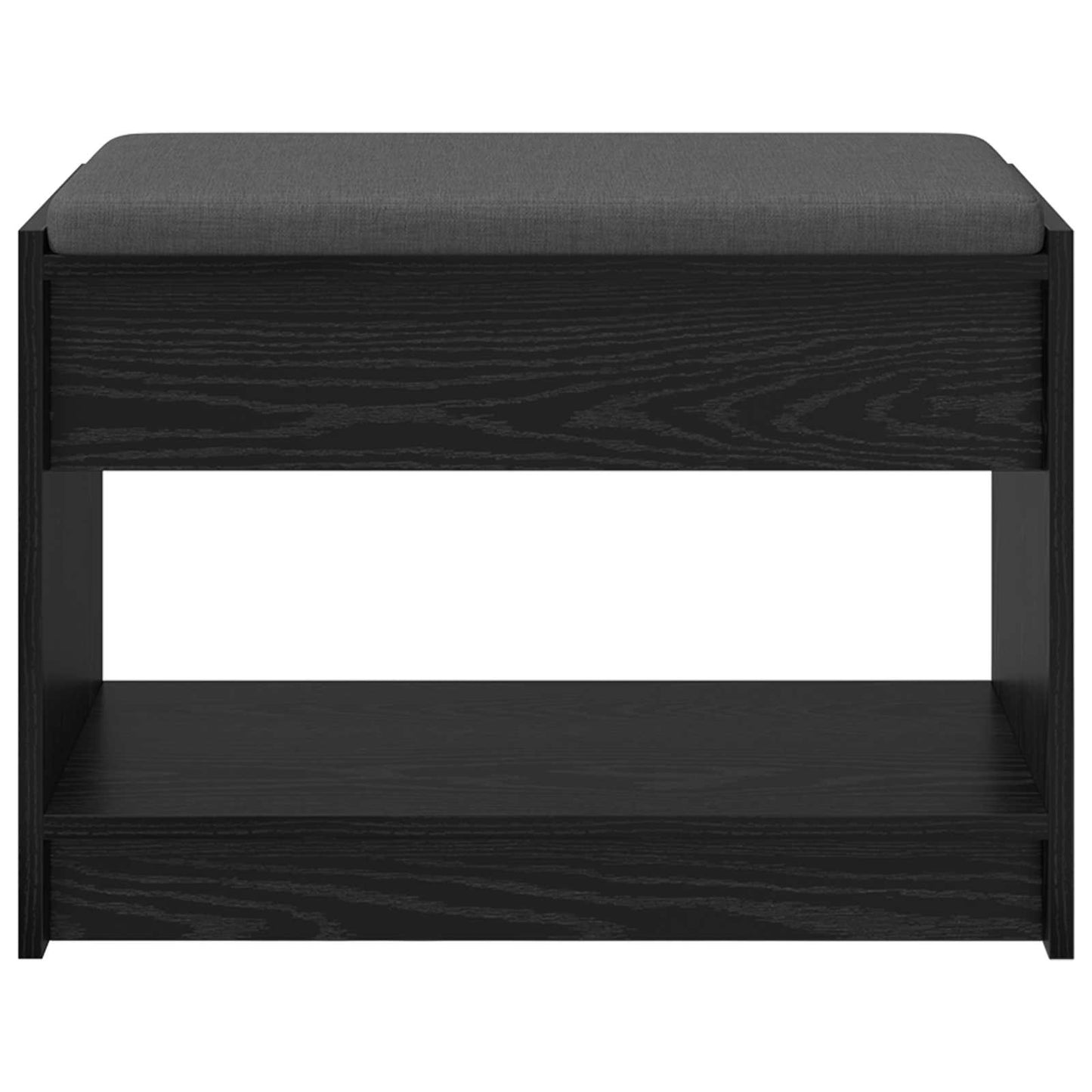 Halbank met kussen met plank Zwarte Eik 63 x 38 x 45 cm