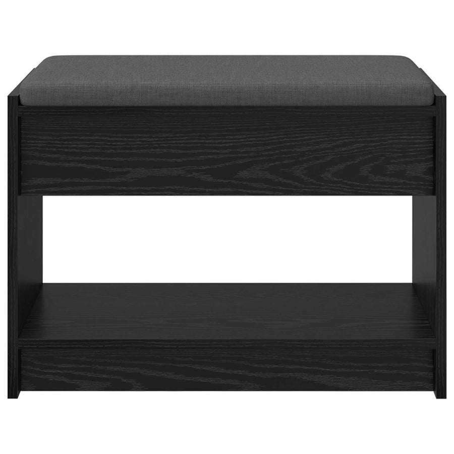 Halbank met kussen met plank Zwarte Eik 63 x 38 x 45 cm
