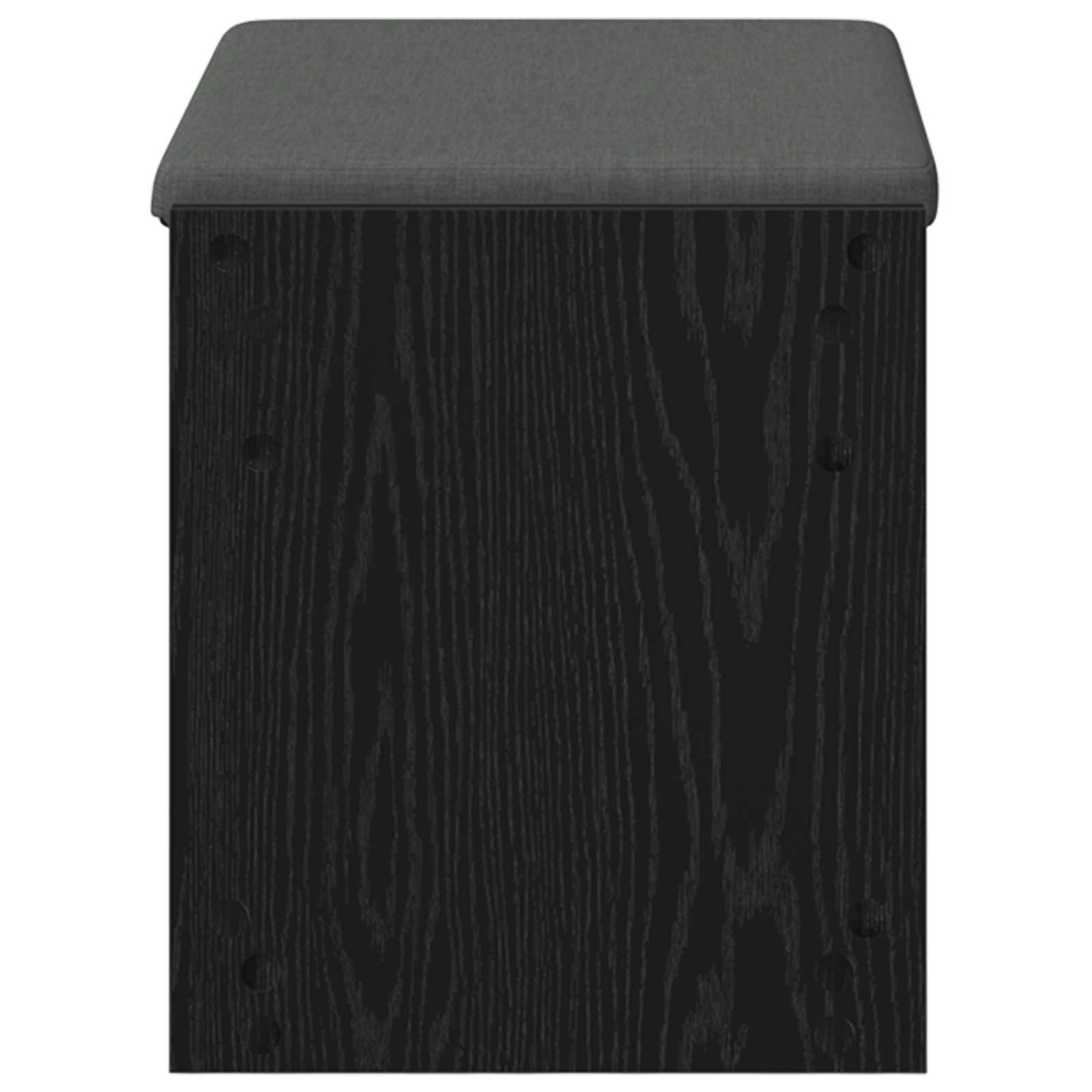 Halbank met kussen met plank Zwarte Eik 63 x 38 x 45 cm
