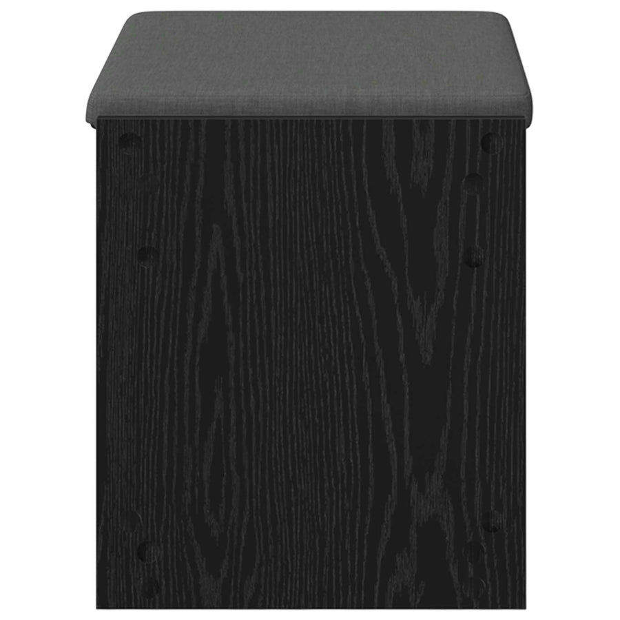 Halbank met kussen met plank Zwarte Eik 63 x 38 x 45 cm