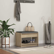 Halbank 63x38x45 cm Sonoma eiken met plank en kussen