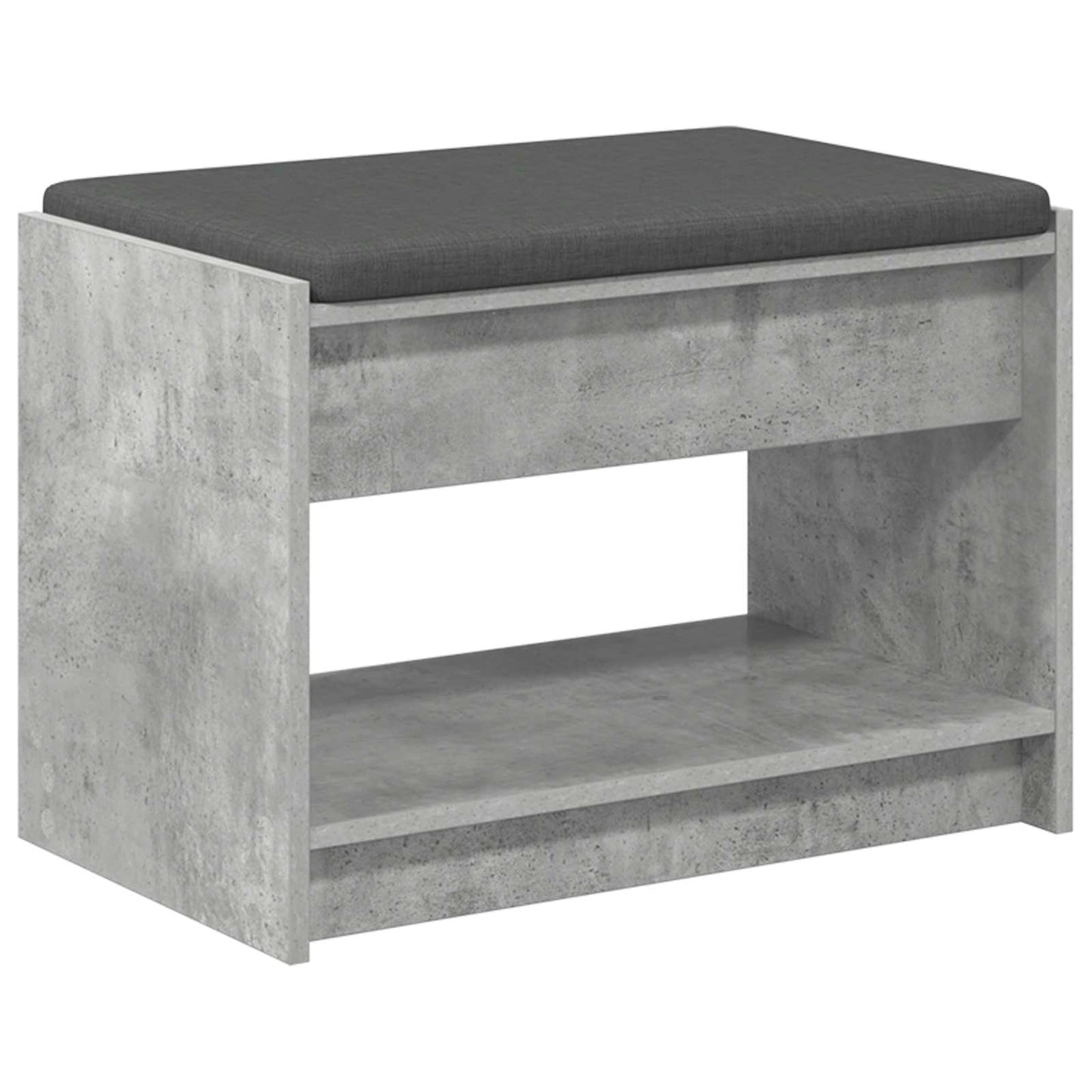 Halbank met kussen met plank Beton Grijs 63 x 38 x 45 cm