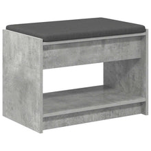 Halbank met kussen met plank Beton Grijs 63 x 38 x 45 cm