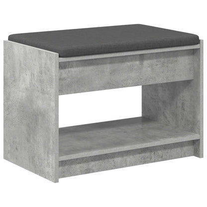 Halbank met kussen met plank Beton Grijs 63 x 38 x 45 cm